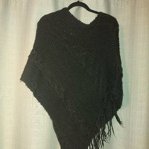 Woven Asymmetrical Poncho